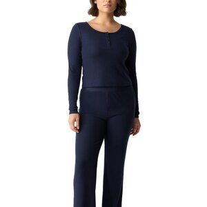 #1051 Gap GapBody Women's Long-Sleeve Rib Pajama Top